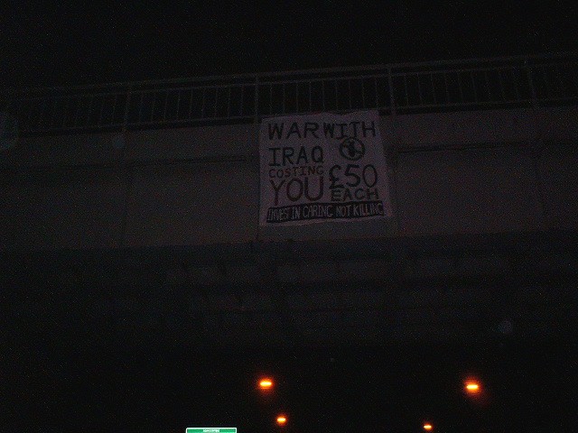 Budget day banner drop