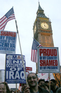 Protesters at Parliament Sq