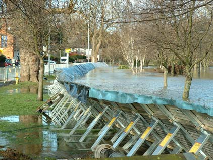 new flood barriers hold back two foot of water