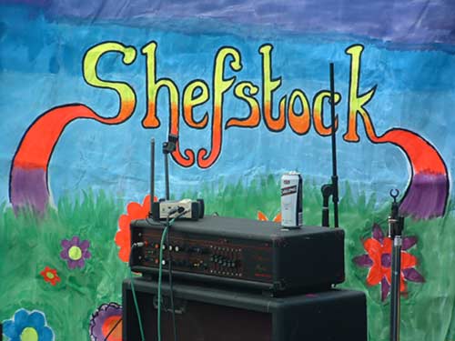 Shefstock banner on the main stage