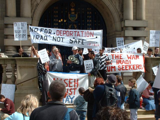 Rally at the Town Hall steps