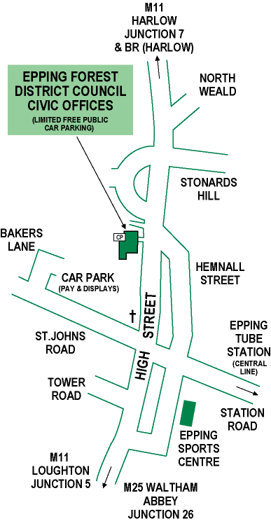 Map to Epping Forest District Council