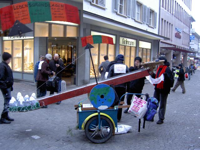 creative action in Aarau, Saturday 15th of january 2005