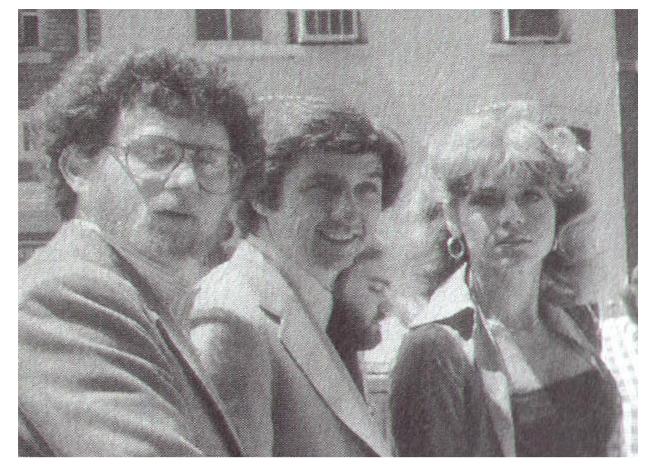 The 1980's: Danny Schechter (left) with Tom Hayden and Jane Fonda.