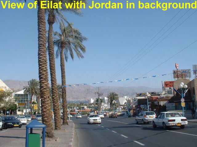 View of Eilat with Jordan in the background.