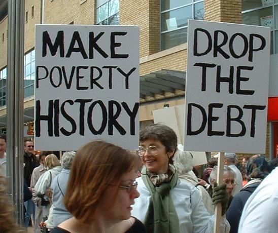 Make poverty history / Drop the debt