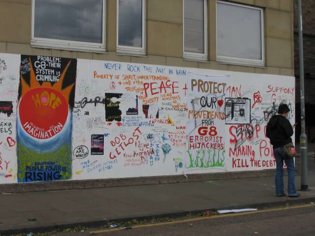 Graffiti and banners
