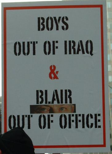 Boys out of Iraq – Blair out of office