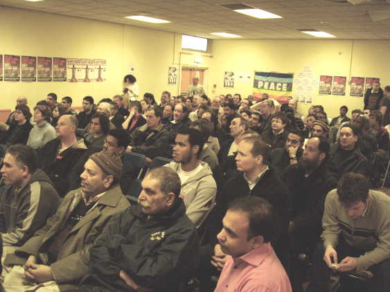 The audience at Newtown Community Centre in Aston, Birmingham