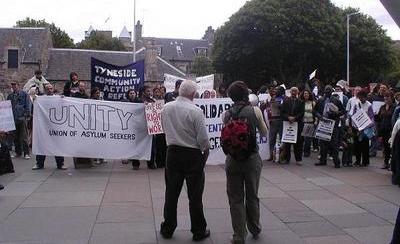 Speaking outside the Scottish Parliament