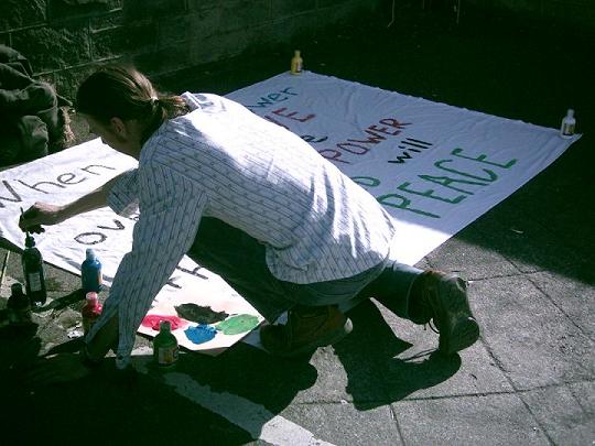 Banner Painting at the Gate