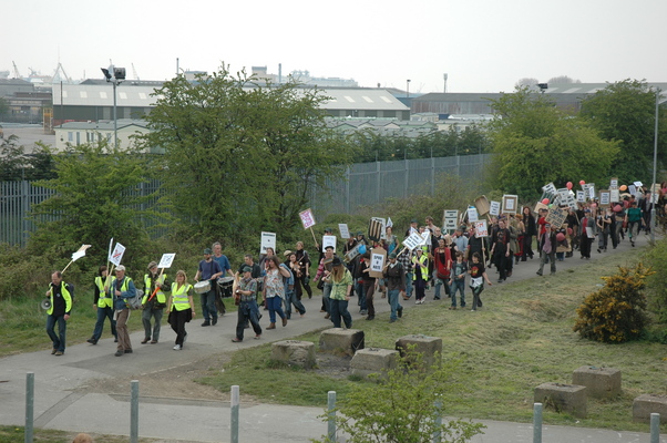 The march on its way to the field