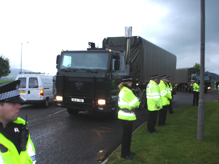 Nuclear Warhead Convoy Secretly Passes Through Chilwell