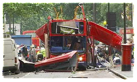 A scene of the 7/7/05 London carnage: