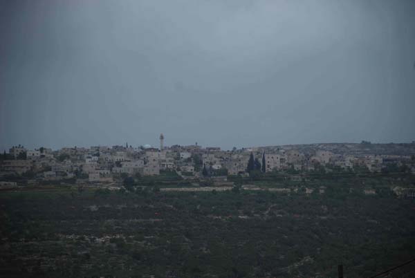 View of nearby Palestinian Village