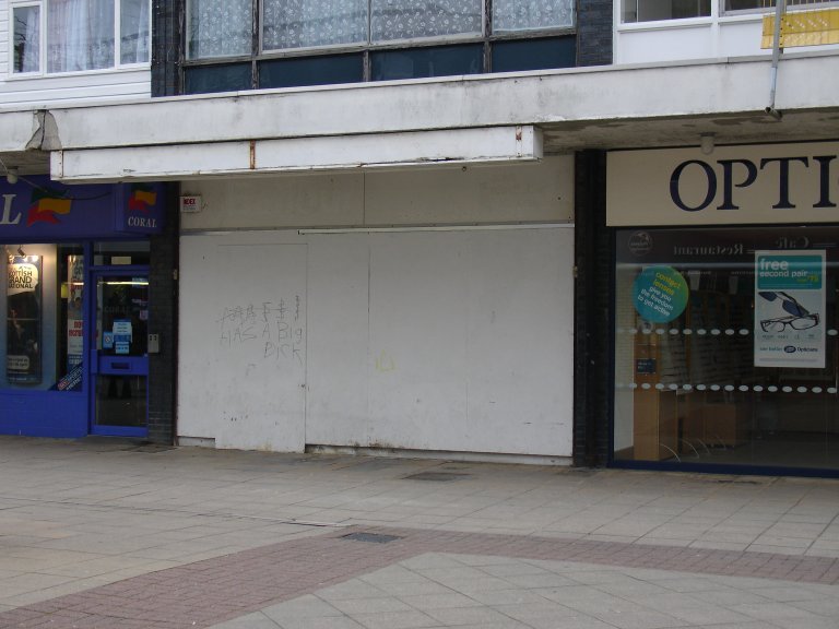 boarded-up shops