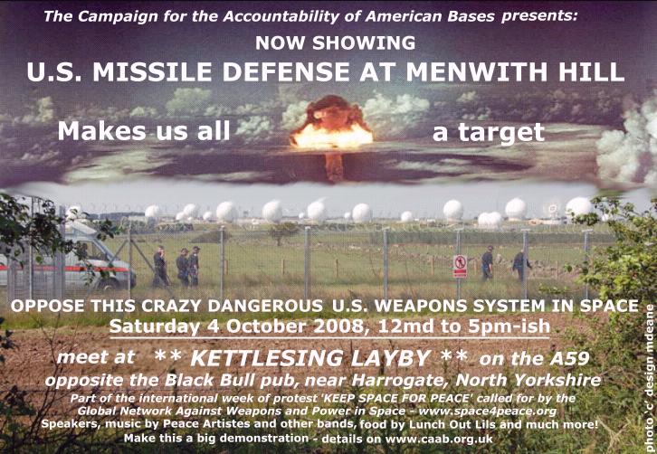 Stop Missile Defense at Menwith, Harrogate.