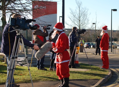 multiple media interviews with multiple santas