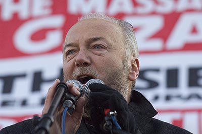 Galloway addresses his constituents.
