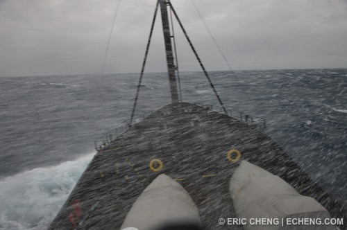 The M/V Steve Irwin in a big storm in the Southern Ocean