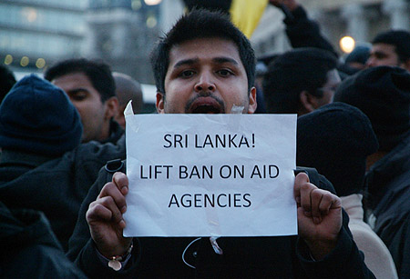 Lift aid agency ban.
