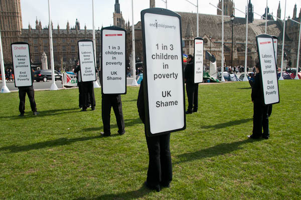 Bill boards in Parliament Square