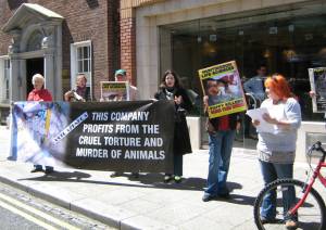 IRISH ACTIVISTS PROTEST AT ASTRAZENECA AS PART OF WEEK OF ACTION