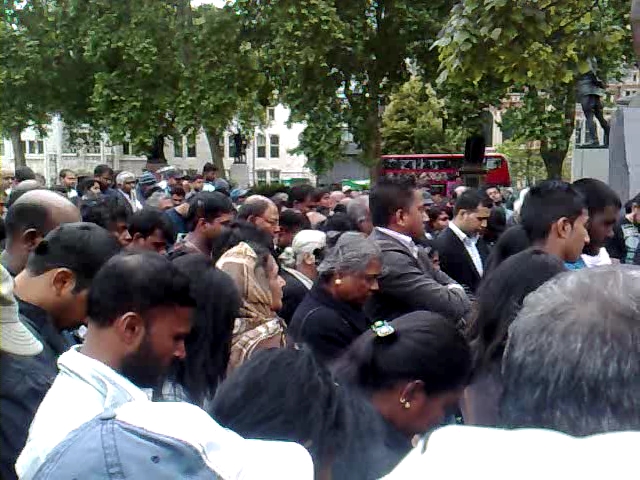 The crowd during 2 minute silence