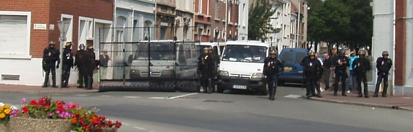 police blockade