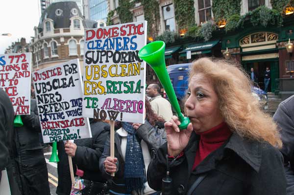 The green 'trumpets' from the RMT were loud