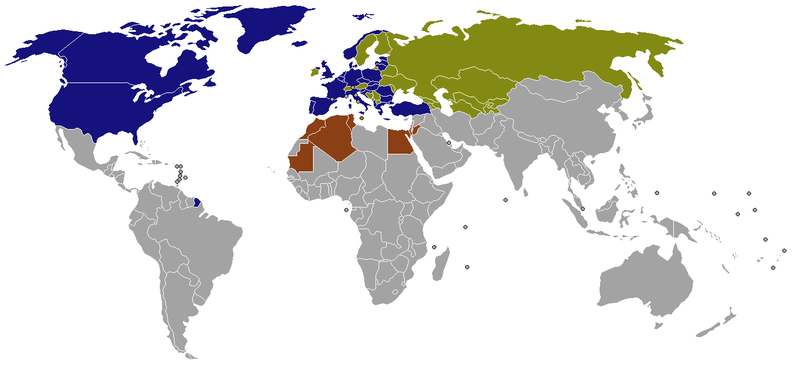 Members and partners of the North Atlantic Treaty Organization (NATO)