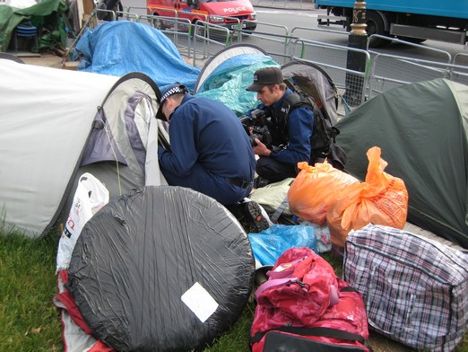 Brian & co's tents searched