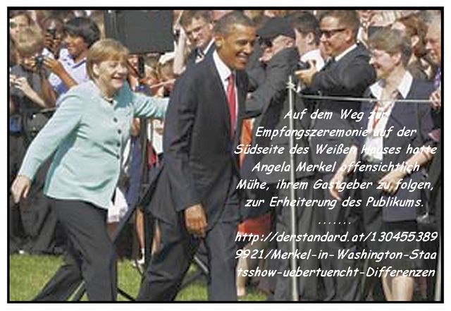 Obamas Empfangszeremonie für Merkel