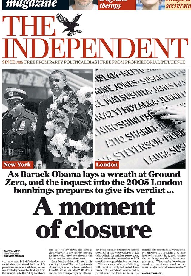 The Independent, 6 May 2011