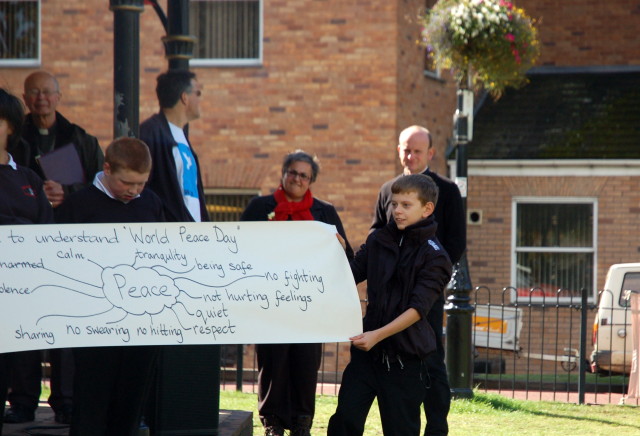 St Christopher's School display their banner