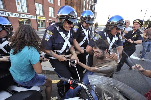 Cops at Occupy Boston