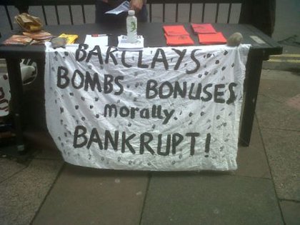 Brighton Target Barclays picket