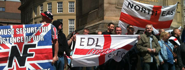 EDL + NF protest together in Newcastle