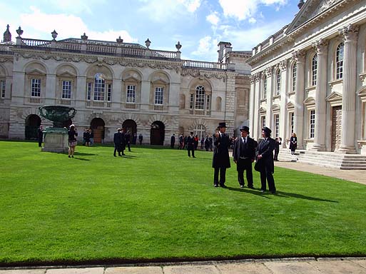 A post grad ceremony was also taking place on Senate House lawn!
