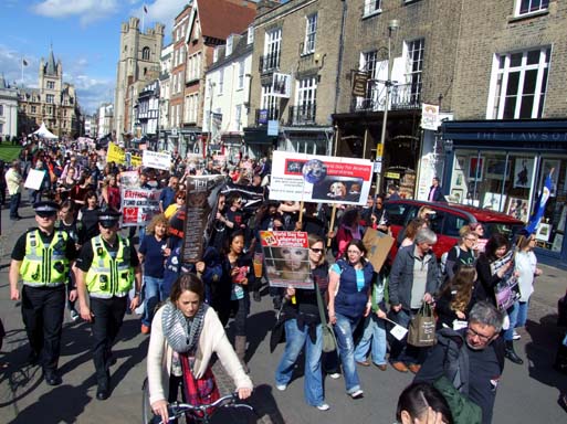 Marching for Animal Rights up Kings Parade.