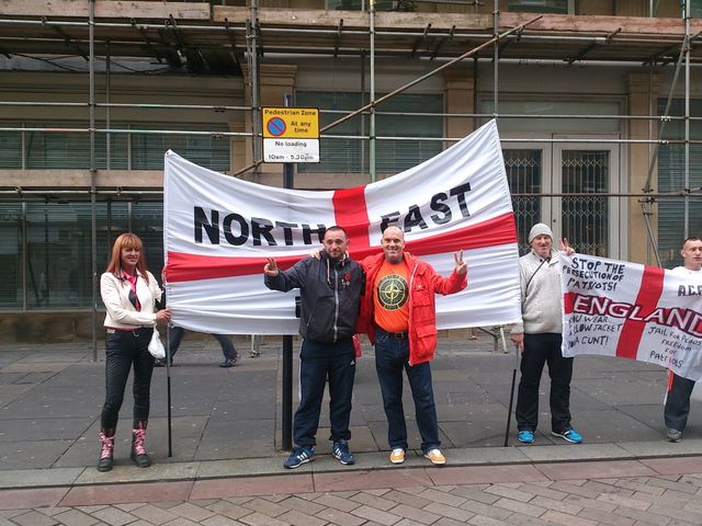 North East EDL/Teesside EDL Northumberland St Flash demo