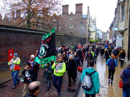 The march, heading towards Round Church Street.