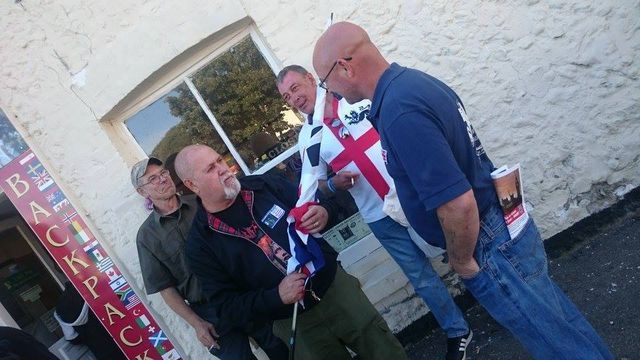Paul Davies at fascist demo in Dover