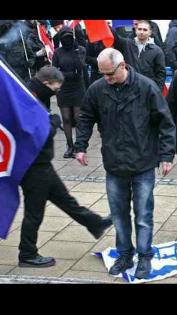 David Kirby at White man march Newcastle Upon Tyne
